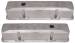 Chevrolet Parts -  Chevrolet Valve Cover Polished Alum Small Block Chevy Recessed Tall - Flame With Hole and Baffled (Grommets and Bolts)