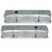 Chevrolet Parts -  Chevrolet Valve Cover Chrome Alum Small Block Chevy Recessed Tall - Flame With Hole and Baffled (Grommets and Bolts)
