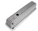 Chevrolet Parts -  Chevrolet Valve Cover Polished Aluminum Small Block Chevy 1987-Up "Finned" - Short With Hole
