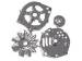 Chevrolet Parts -  Alternator Chrome Housing Kit With Pulley (Internal Regulator) 1973-1985 Gm 