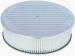  Parts -  Air Cleaner, Polished Aluminum 14" X 4" Round -Ball Milled, Paper Element and Flat Base