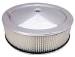 Parts -  Air Cleaner, Stainless Steel 14" X 4" Muscle Car Style -Paper Element and Flat Base