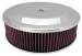  Parts -  Air Cleaner, Chrome 14" X 4" Race Car Style -Washable Element and Recessed Base