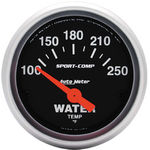  Parts -  Instrument Gauges - Auto Meter Sport Comp Series 2-1/16" Temp Gauge. Electric 100-250 Deg., Short Sweep