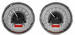 Chevrolet Parts -  Dakota Digital - VHX Universal System With Chrome Bezel Alloy Style Face - Red Backlight