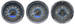 Chevrolet Parts -  Chevrolet Dakota Digital - VHX Universal 3 5" Gauge System With Chrome Bezel Carbon Fiber Style Face - Blue Backlight